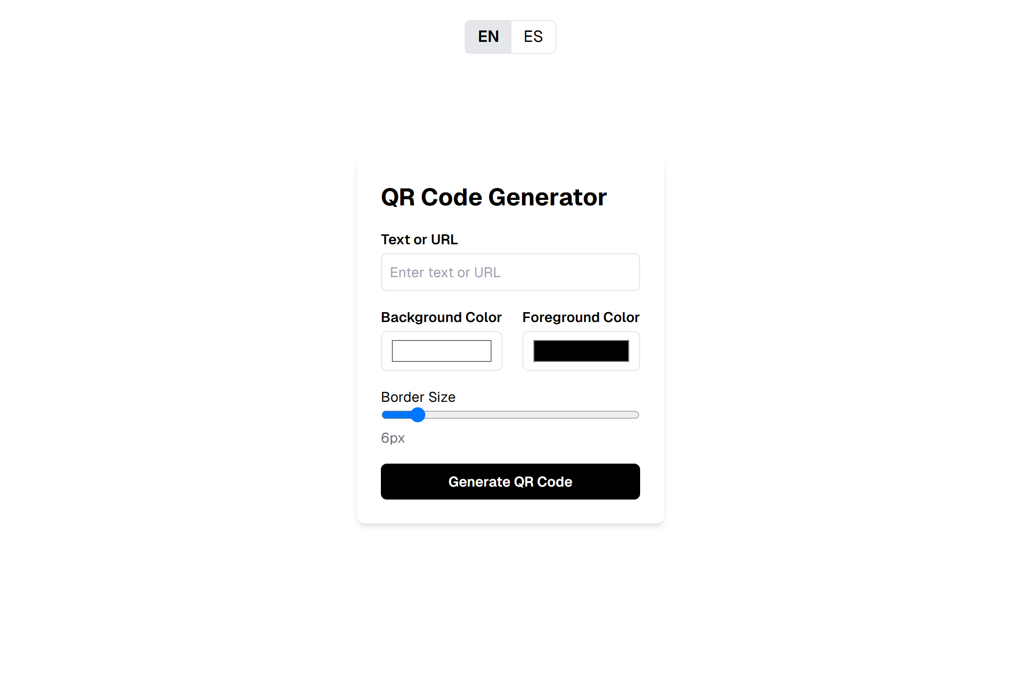 Preview of QR Code Generator
