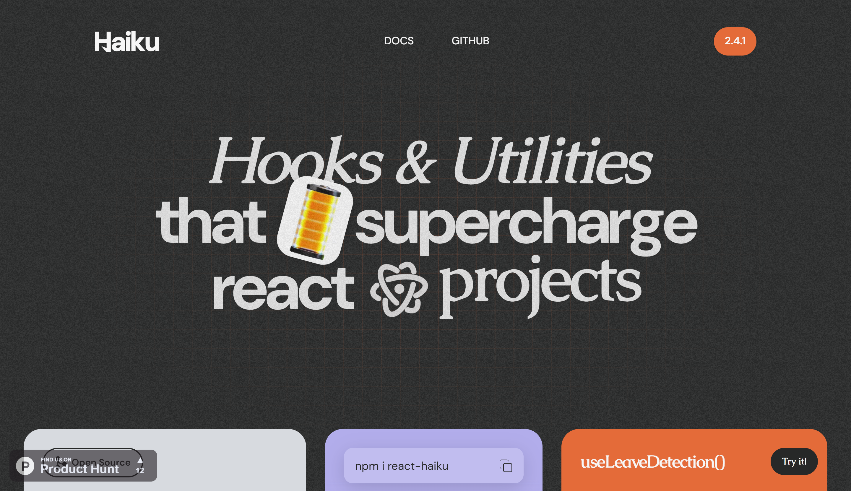 Preview of React Haiku