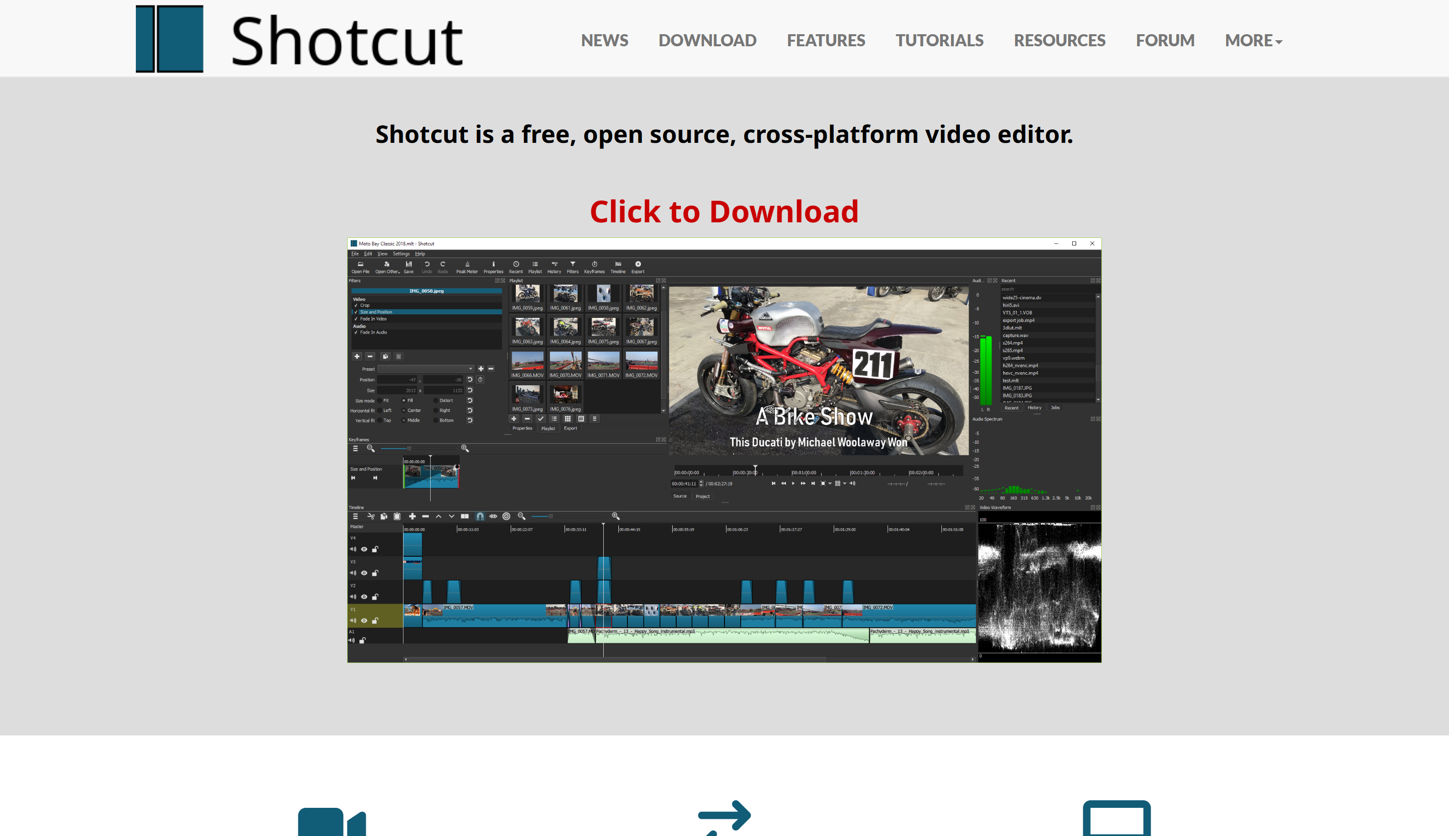 Preview of Shotcut