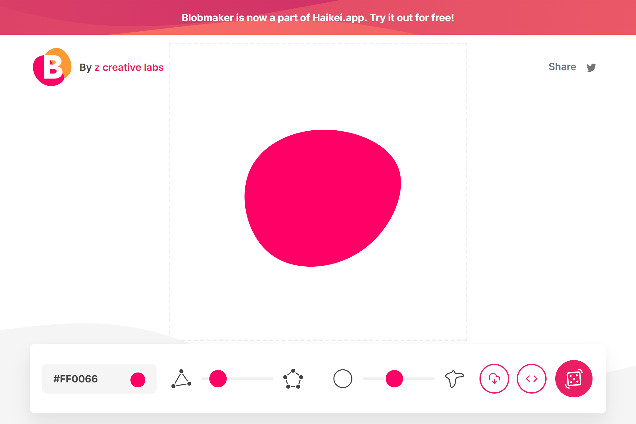 Preview of SVG Blob generator
