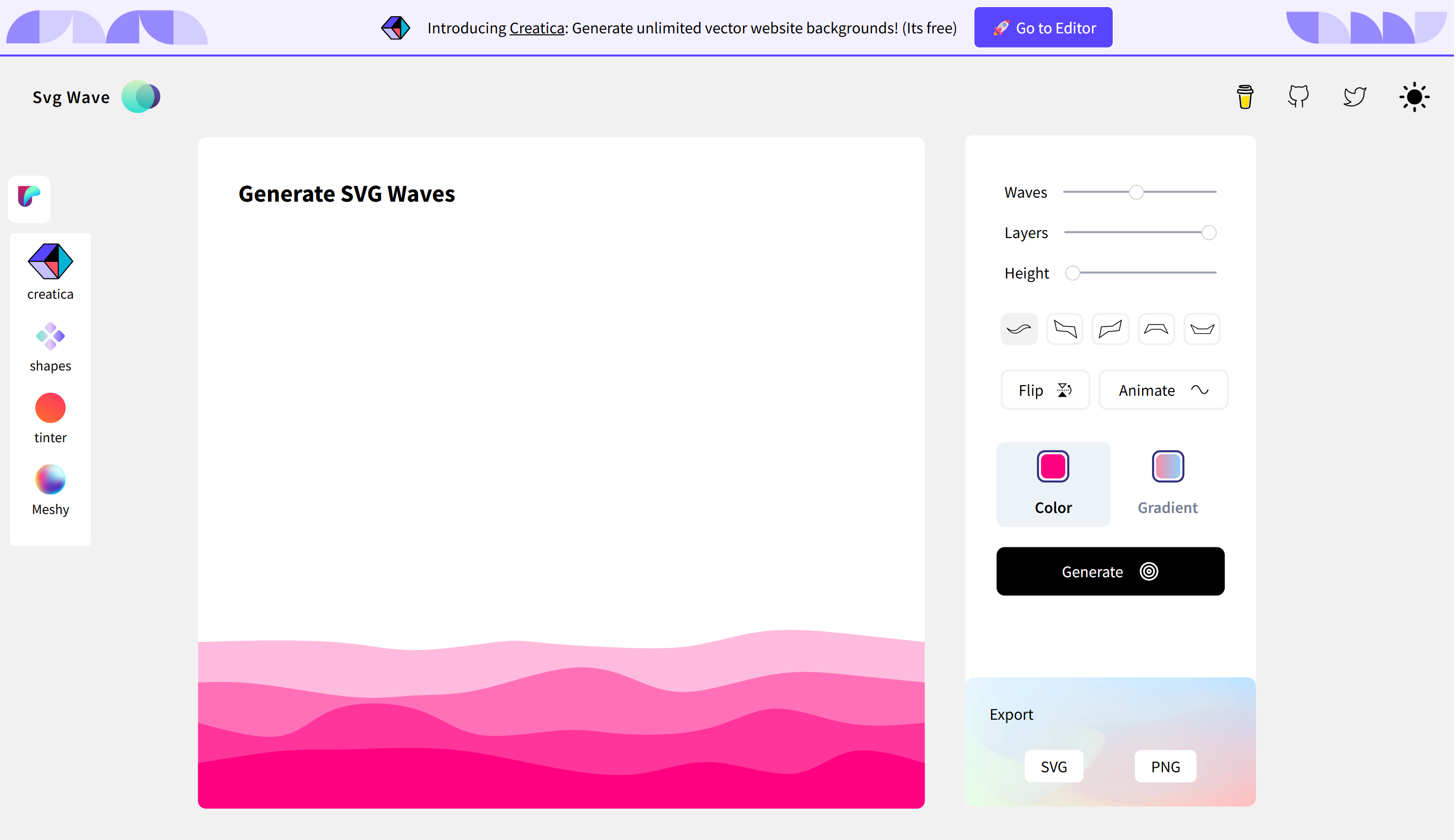 Preview of SVG Wave Generator
